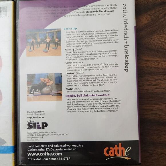 DVD Lot Cardio Ball Quick Fix B.L.T. Karen Voight Cathe Basic Step Workout - Picture 6 of 7